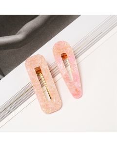 HD1091 Hair Clips Twin Pack Pink Glitter