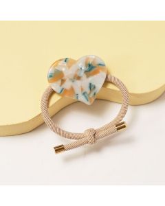 HE1017 Heart Green Elastic Hair Tie