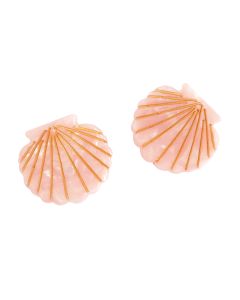 HH0002 Mini Hair Claws Pair Shell Lilac