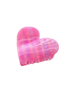 HH0014 Heart Pink Hair Claw Clip