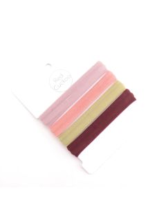 HH0025 Red Set Elastic Hair Ties Pack Of 4