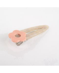 HH0027 Little Flower Hair Clip Pink Grey
