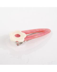 HH0028 Little Flower Hair Clip Cream Pink