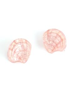 HH0052 Mini Shell Hair Clips Twin Pack Pink