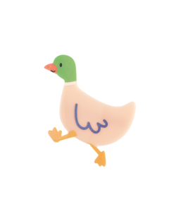 HH0079 Duck Hair Clip Pink