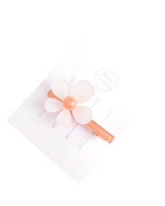 HH0088 Flower Hair Clip Grey Pink