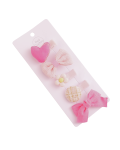 HH0093 Fuchsia Set Hair Clips Pack Of 5