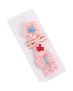 HH0098 Pink Set Hair Clips Pack Of 5
