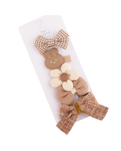 HH0106 Brown Set Hair Clips Pack Of 5