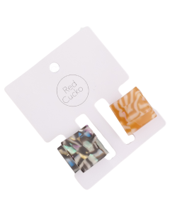 HH0163 Mini Square Hair Claws Pack Grey Yellow