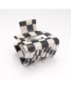 HH0217  Square Checkered Hair Claw Clip