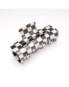 HH0218 Rectangle Checkered Hair Claw Clip