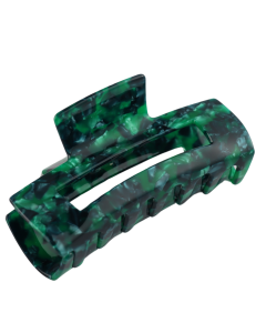 HH0332 Rectangle Hair Claw Clip Green