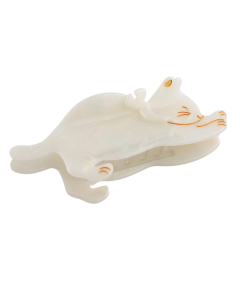 HH0334 Sleeping Cat Hair Claw Clip White