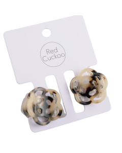 HH0347 Flower Claws Twin Pack Cream Tortoiseshell