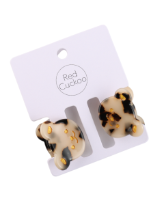 HH0349 Bear Claws Twin Pack Cream Tortoiseshell