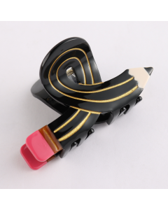 HH0374 Pencil Hair Claw Clip Black