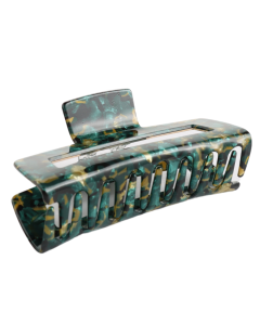 HH0398 Rectangle Hair Claw Clip Green