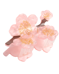 HH0399 Flowers Hair Claw Clip Pink