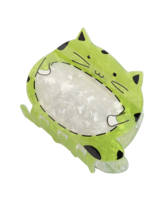 HH0430 Cat Hair Claw Clip Green