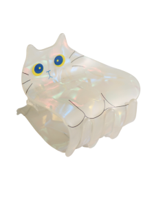 HH0444 Cat Hair Claw Clip White