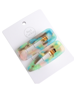 HH0446 Hair Clips Pack Of 2 Lime