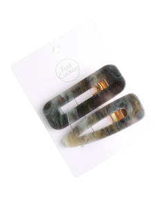 HH0447 Hair Clips Pack Of 2 Green