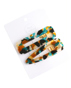 HH0451 Hair Clips Pack Of 2 Orange Blue