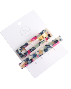 HH0458 Hair Clips Pack Of 2 Blue Multi