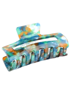 HH0480 Rectangle Hair Claw Clip Green