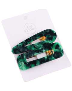 HH0485 Hair Clips Pack Of 2 Green