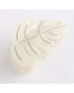 HH0495 Leaf Hair Claw Clip Cream