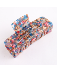 HH0503 Rectangle Hair Claw Brown Multi