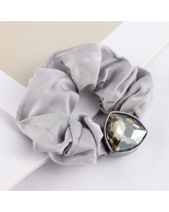 HH0538 Triangle Glass Elastic Hairband Silver