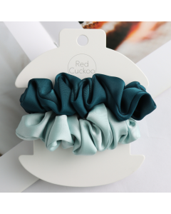 HH0539 Scrunchies Pack Of 2 Teal Blue