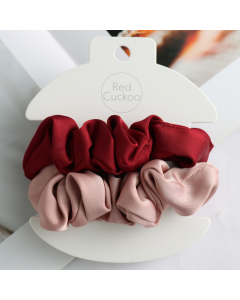 HH0544 Scrunchies Pack Of 2 Pink Red