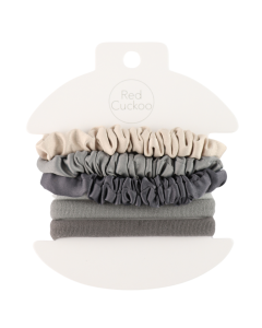 HH0546 Scrunchies Hairbands Pack Of 6 Grey