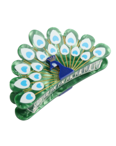 HH0585 Peacock Hair Claw Clip