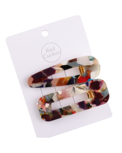 HH0595 Hair Clips Twin Pack Dark Multi