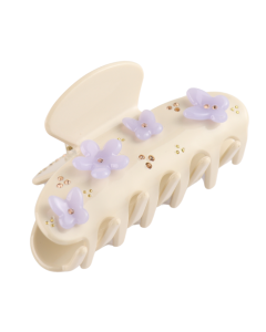 HH0616 Flower Hair Claw Clip White