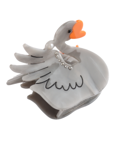 HH0634 Swan Hair Claw Clip Grey
