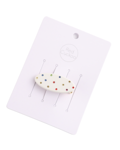 HH0658 Oval Hair Clip White