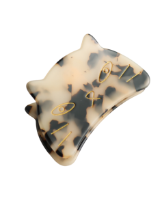 HH0683 Cat Face Cream Tortoiseshell Hair Claw