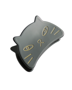 HH0684 Cat Face Black Hair Claw Clip