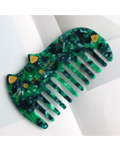 HH0687 Cat Face Comb Green
