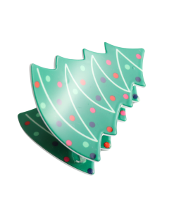 HH0694 Xmas Tree Hair Claw Clip