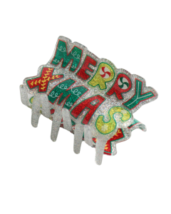 HH0698 Merry Xmas Hair Claw Clip