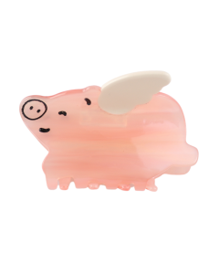 HH0709 Flying Piglet Hair Claw Clip Pink