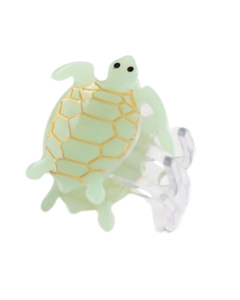 HH0719 Little Turtle Hair Claw Clip Green