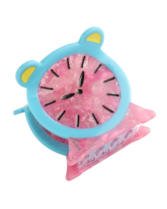 HH0740 Clock Hair Claw Clip Blue